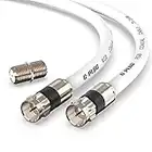 G-PLUG Antennenkabel 1m - TV Kabel – Verlängerung für Sat Kabel F Stecker Koaxialkabel geeignet für TV, HDTV, Radio, DVB-T, DVB-C, DVB-S, DVB-S2 / Full HD –Doppelgummi und RG6 Pressverbinder