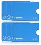 WallTrust RFID NFC Kartenhülle - Schutzhülle für Kreditkarten aus Plastik - TÜV geprüft - 6er Set - Hell Blau