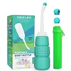 TONELIFE Bidet portable pour toilettes – Bouteille pour bidet Momwash 350 ml – Bidet portable pour voyage, camping, soins postpartum, mamans, nouveau-nés et personnes âgées