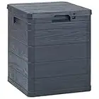 vidaXL Garden Storage Box Lockable Outdoor Patio Cabinet Deck Utility Chest Organiser Unit 90L Anthracite