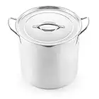 McSunley Medium Stainless Steel Prep N Cook Stockpot, 20 Quart, Silver