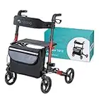 HELAVO faltbarer premium Rollator - Leichtgewicht aus Aluminium - maximale Mobilität in Wohnung und Outdoor