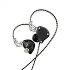 KZ ZS10 Pro IEM in Ear Monitor, Kinboofi 4BA 1DD KZ Headphone Multi Driver in Ear Earphone IEM, KZ Earphone, on Stage Monitor for Singer Guitarist Drummer (Matte Black No Mic)