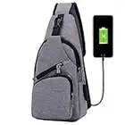 flintronic Zaino Monospalla Sling Bag, Borsa a Spalla Uomo, Borsello Tracolla (includere 1 Cavo USB)