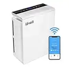 Levoit Smart WiFi Air Purifier for Home, Work with Alexa, H13 True HEPA Filter, Energy Star, Air Cleaner for Allergies, Pets, Smokers, Dust, Odor Eliminator for Large Room Bedroom, LV-PUR131S, White