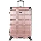 Ben Sherman Nottingham Lightweight Hardside 4-Wheel Spinner Travel Luggage, Rose Gold, 28-inch Checked, Nottingham Lightweight Hardside 4-Wheel Spinner Travel Luggage