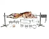 SpitJack CXB85 Pig, Whole Hog, Lamb BBQ Spit Roaster Rotisserie Kit. Electric 40W Motor, 60 Inch Spit Rod, All Stainless Trussing Hardware, Accessories. Portable Charcoal Barbecue or Outdoor Wood Fire