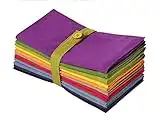 Cotton Craft Dinner Napkins-Multicolor 12 Pack - Pure 100% Cotton- 51x51 CM Oversized - Set contains each Magenta, Lime, Ming Red, Stone, Black, Lavender, Grape, Orange, Teal, Navy, Mustard & Leaf