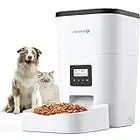 AONBOY Distributore Automatico Cibo Gatti, Dispenser Cibo Gatti con Funzione Timer, Coperchio Scorrevole, 1-4 Pasti al Giorno, Registrazione Vocale 10S, Adatta per Animali di Piccola e Media Taglia