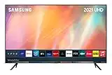 Samsung AU7110 55 Inch Smart TV (2021 Black) – Ultra Clear Picture 4K TV With HDR10+, Crystal Processor, Purcolour, Compatible With Alexa, Adaptive Sound, Samsung Q-Symphony Audio - UE55AU7110KXXU