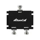 SureCall 2-Way Splitter Ultra-Wideband UWB 600-2700 MHz High Performance with N-Female Connectors, Black