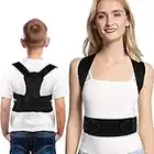 Posture Corrector for Kids Teenagers, Back and Shoulder Brace Spinal Support Back Straightener Corrector with 2 Aluminum Support Plates (S)