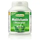 Multivitamin + Mineralien, 560 mg, hochdosiert, 120 Kapseln - alle wichtigen Vitamine (Tagesbedarf), Mineralien und Spurenelemente. Mit hoher Bioverfügbarkeit. OHNE künstliche Zusätze. Vegan.