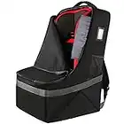 Car Seat Travel Bag with Wheels, Padded Car Seats Backpack, Large Durable Carseat Carrier Bag, Airport Gate Check Bag, Seat Travel Bag with Padded Shoulder Strap,Travel Car Seat Cover, Black