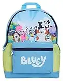 BLUEY Mochila para niños y niñas, bolsa de almuerzo para la escuela, mochila grande de viaje, Bluey Bingo, Blue, Talla única, Mochilas rucksack