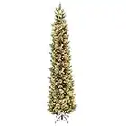 National Tree Company Carolina Pencil Pine 12 Ft Artificial Holiday Prelit Christmas Tree with 1000 White Lights, Pinecones, 1900 Branch Tips & Stand