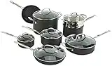 Cuisinart 14-Piece Cookware Set, Chef's Classic NonStick Hard Anodized, Gray, 66-14N