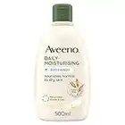 Aveeno. Gel de baño. Jabón limpiador de hidratación diaria ligeramente perfumado, hecho con avena natural apto para pieles secas y/o sensibles, 500 ml