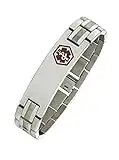 Titanium wide Medical ID Bracelet (Free Engraving & Sizing)