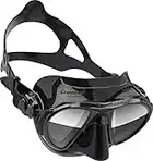 Cressi Nano Compact Low Volume Scuba-Freediving-Snorkeling Mask (Made in Italy), Black HD Mirrored Lens