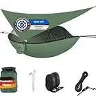 GearBear Hängematte Moskitonetz & Tarp | mit Aufhängung & wasserdichtem Packsack | Hängemattenzelt 230kg Traglast | PopUp Moskitonetz | 260x140cm | Outdoor Hängematte Camping