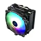 Enermax ETS-F40-FS ARGB - Enfriador de CPU con 200 W TDP para ventilador de procesador Intel y AMD Ryzen de 14 cm PWM de alta presresión, silencioso ARGB, ETS-F40-BK-ARGB, color negro