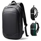 HEROIC KNIGHT Sac à Dos Ordinateur Portable 17 Pouces Léger et Extensible Antivol Imperméable Fonctionnel pour Homme Elegant pour Loisirs Affaire Scolaire avec Port USB (Noir)