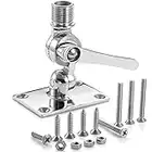 ZOMCHAIN Marine VHF Antenna Mounts, Ratchet Mount, 316 Stainless Steel Adjustable Base Mount for Boat