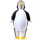 Spooktacular Creations Inflatable Costume Penguin Air Blow-up Deluxe Halloween Costume - Child (7-10 Yrs) White