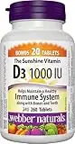 Webber Naturals Vitamin D3 1,000 IU, 260 Tablets, For Healthy Bones, Teeth, and the Maintenance of Good Health, Vegetarian