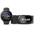 Polar Pacer Pro con H10 Sensor de Frecuencia Cardíaca, Reloj de Running con GPS, Botones y Diseño Ligeros, Programa de Entrenamiento y de Recuperación, Controles de Música, S/L, Negro y Negro