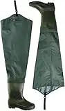 Shakespeare Sigma Wader Cuissardes en Nylon Imperméable avec Bottes pour Homme et Femme. pour Pêcher du Bord et en RIVière, Pêche à la Mouche