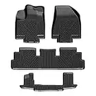 T TGBROS Custom Fit for Floor Mats 2022-2023 Nissan Pathfinder (7 Passenger Models Only) All-Weather Floor Liners 3 Row Liner Set Non-Slip TPE Black