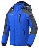 JHMORP Men's Winter Ski Snow Jacket Waterproof Rain Mountain Skiing Snowboarding Jacket Winter Coat (Blue,CA L)