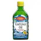 Carlson - Cod Liver Oil, 1100 mg Omega-3s, Liquid Fish Oil Supplement, Wild-Caught Norwegian Arctic, Sustainably Sourced Nordic Liquid, Lemon, 250 ml