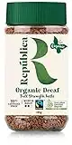 República Organic Decaf Instant Coffee, Cafe Instantaneo, Certified Organic, Fair Trade, Freeze Dried Instant Coffee - 100% Arabica, Decaffeinated Medium Roast (100g/3.53oz Jar)