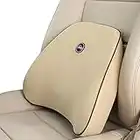 Ergocar Coussin de Soutien Lombaire & Appuie-tête Coussin de Cou, Orthopédique en Mousse à Mémoire Oreiller De Soutien du Dos, Coussin Dos Soutien pour Voiture,Maison,Chaise de Bureau (Beige)