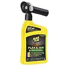 Black Flag Flea and Tick Killer Concentrate Yard Treatment, 32 Ounces, Ready To Spray, Quickflip Hose End Sprayer