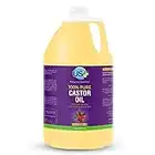 100% Pure Castor Oil - Cold-pressed, Unrefined, Hexane-free - Premium Quality - USP Grade (1 Gallon)