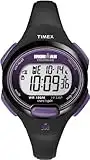 Timex Women's T5K523 Ironman Essential 10 Mid-Size Black/Purple Resin Strap Watch