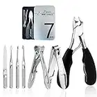 Thick Nail Clippers, Toe Nail Clippers for Thick Nail Toenail Ingrown Podiatrist for Men Adult Seniors, Rubber, Black