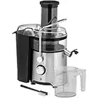 WMF Kult X Entsafter elektrisch Obst Gemüse aus Edelstahl, 500W, Slow Juicer für große Fruchtstücke, Saftkrug 1,2l, Schaumfilter, 2 Geschwindigkeitsstufen, edelstahl matt