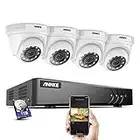 ANNKE Kit de Cámara de Vigilancia 8CH 5MP Lite DVR con 4 Sistema 1080P Cámara de Vigilancia CCTV IP66 Impermeable 20M Visión Nocturna No-Ruido 1TB HDD(Instalado) Sistema de cámara de Seguridad