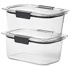 Rubbermaid Brilliance BPA Free Food Storage Containers with Lids, Airtight, for Lunch, Meal Prep, and Leftovers, Set of 2 (4.7 Cup)
