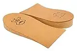 Heel Lift Elevator, Heel Raise, Heel Pad, Orthotic Wedge, Shoe Pad, Many Widths and Heights, Leather Cover, Kaps Topmed, Supplied to NHS, Beige, height 15 mm / 0.6 inch - size S