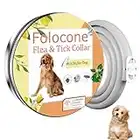 Folocone Collar Antiparasitario, 12 Meses Antipulgas y Garrapatas Protección Eficaz, Impermeable 65 CM para Perro Ajustabl Todo Tipo de Perros