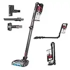 Shark Cordless Stick Vacuum Cleaner, Anti Hair Wrap, 60 Minute Run Time Battery, Flexible DuoClean Vacuum Cleaner with Motorised Pet Tool, Multi-Surface & 20cm Crevice Tools, Black/Red, IZ300UKT