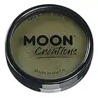 Moon Creations Pro Face & Body Makeup | Army Green | 36g | Professional Colour Paint Cake Pots for Face Painting | Face Paint For Kids, Adults, Fancy Dress, Festivals, Halloween