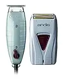 Andis 17195 Finishing Combo T-Outliner Trimmer & Pro Foil Lithium Titanium Shaver - Professional Hair Clippers and Trimmer Kit for Men