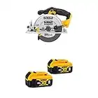 DEWALT DCS391B 20-Volt MAX Li-Ion Circular Saw, Tool Only with 20V MAX XR 5.0Ah Lithium Ion Battery, 2-Pack